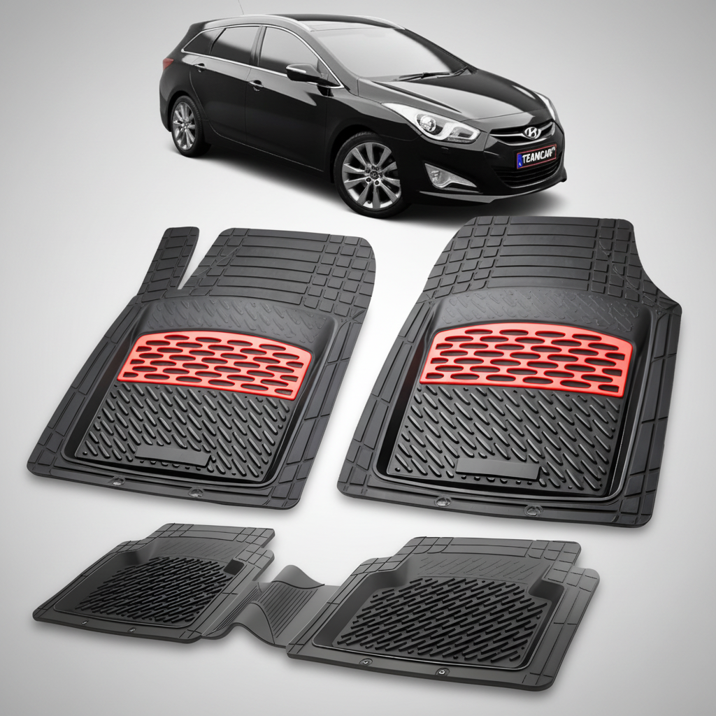 Covorase Hyundai i40 Wagon 2011 – 2015 - Cauciuc Tip Tavita -Red