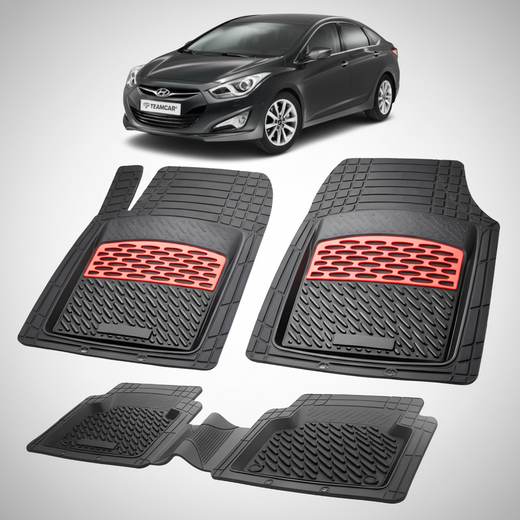 Covorase Hyundai i40 2011–2015 - Cauciuc Tip Tavita -Red