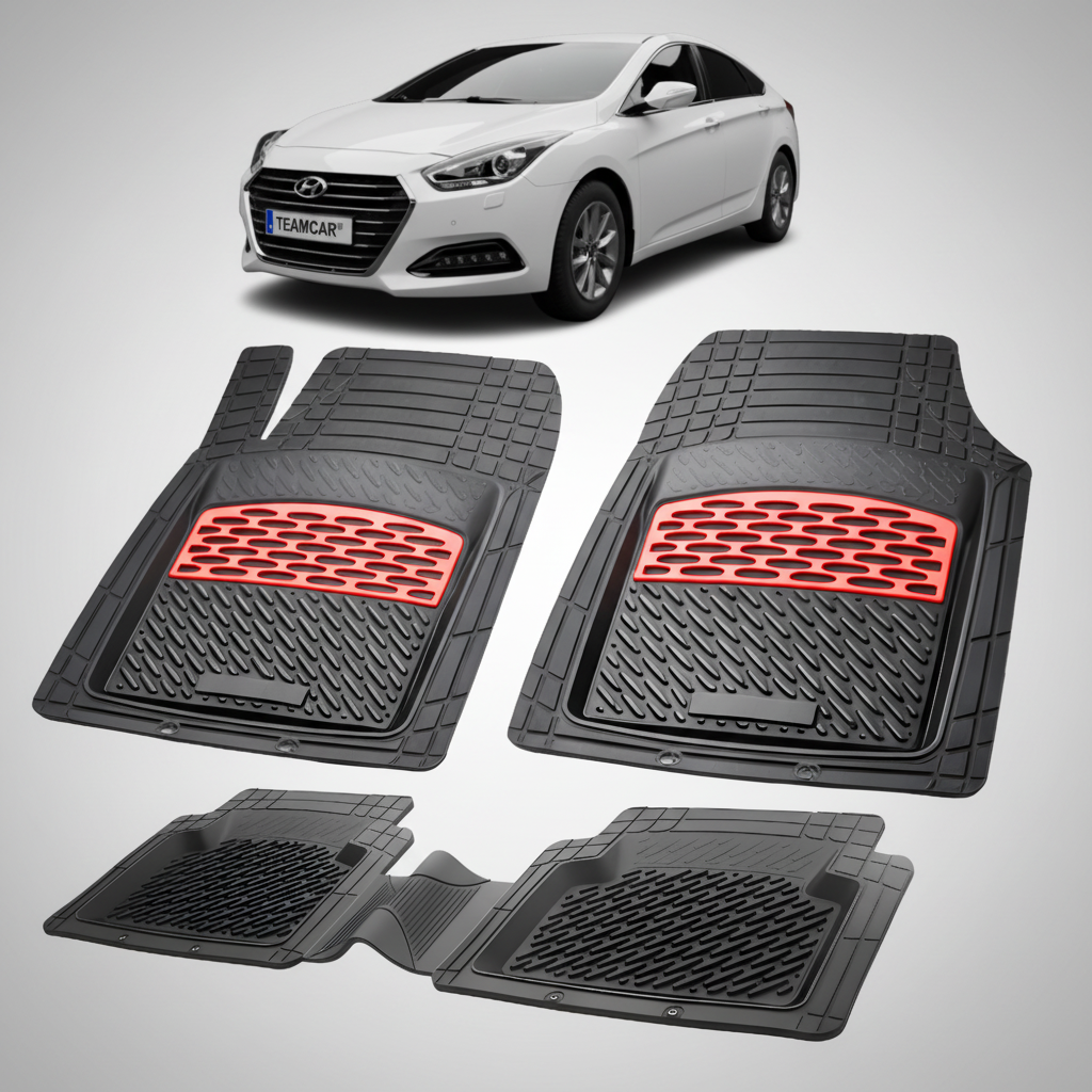 Covorase Hyundai i40 2015–2018 - Cauciuc Tip Tavita -Red