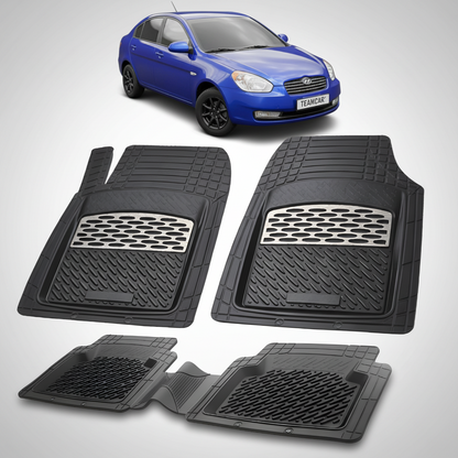 Covorase Auto Cauciuc Tip Tavita Hyundai Accent III (2006-2010) - Silver
