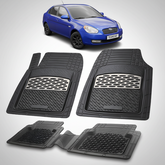 Covorase Auto Cauciuc Tip Tavita Hyundai Accent III (2006-2010) - Silver