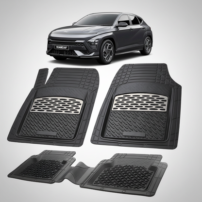 Covorase Auto Hyundai Kona 2023+ | Premium Cauciuc Tavita 3D Silver