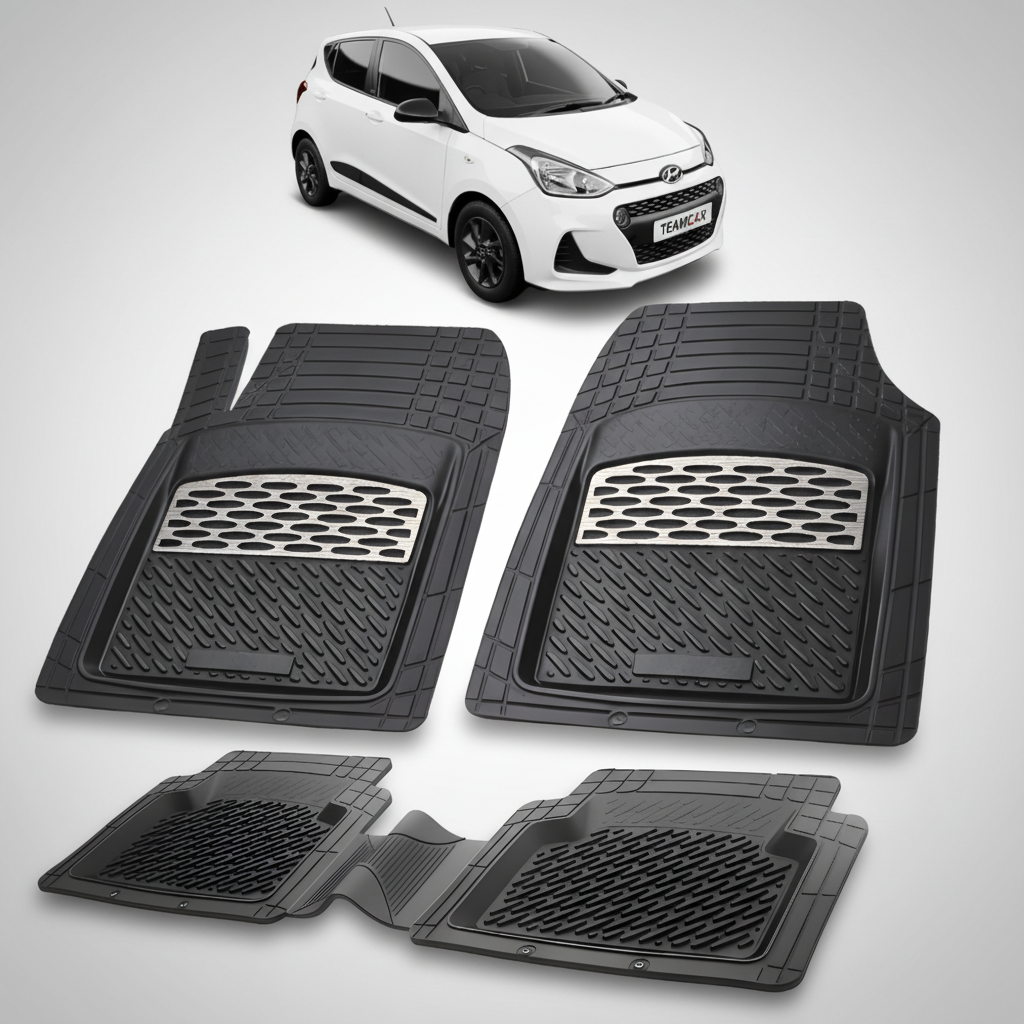 Covorase Auto Hyundai i10 2016-2019 - Tavita Cauciuc-Silver