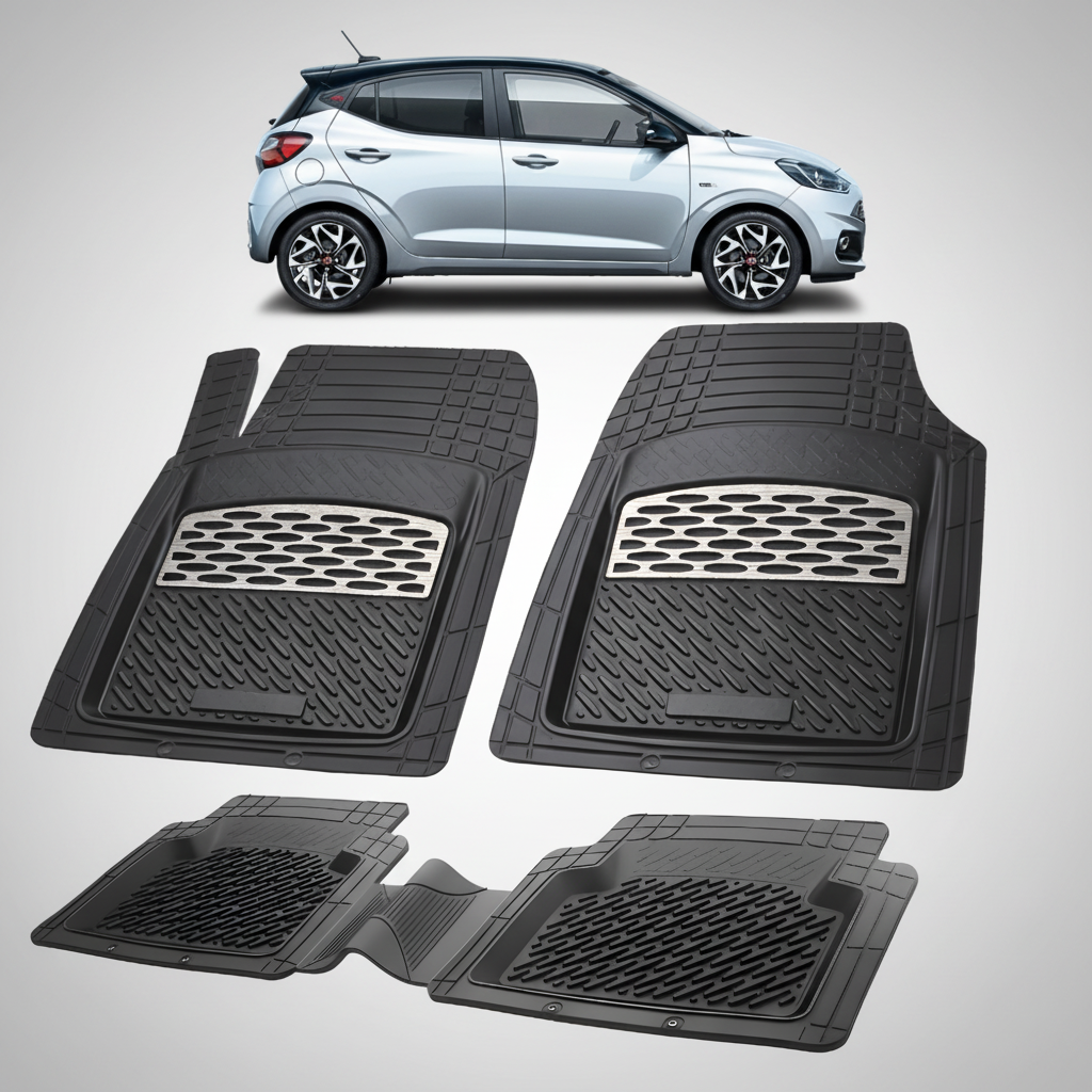Covorase Auto Hyundai i10 2023-2026 - Tavita Cauciuc-Silver