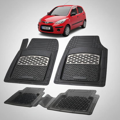 Covorase Auto Hyundai i10 2007-2010 - Cauciuc Tip Tavita-Silver