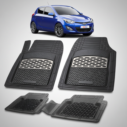 Covorase Auto Hyundai iGen i20 2012-2014 - Tavita Cauciuc-Silver
