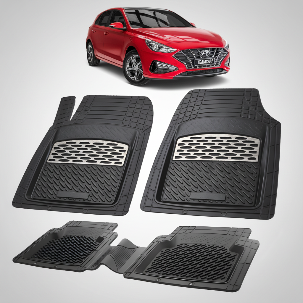 Covorase Hyundai i30 III Hatchback 2020-2026 - Cauciuc Tip Tavita -Silver