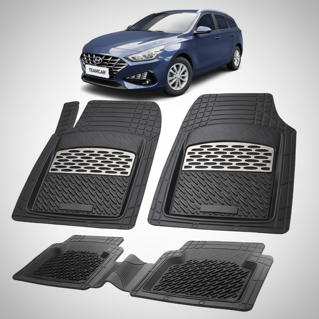 Covorase Hyundai i30 III Tourer 2020-2026 - Cauciuc Tip Tavita - Silver