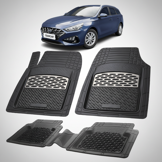 Covorase Hyundai i30 III Tourer 2020-2026 - Cauciuc Tip Tavita - Silver
