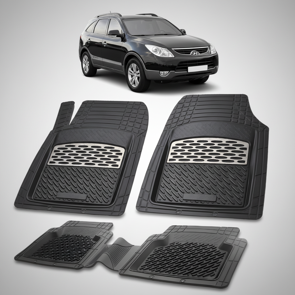 Covorase Hyundai ix55 2009–2012 Tavita din cauciuc-Silver
