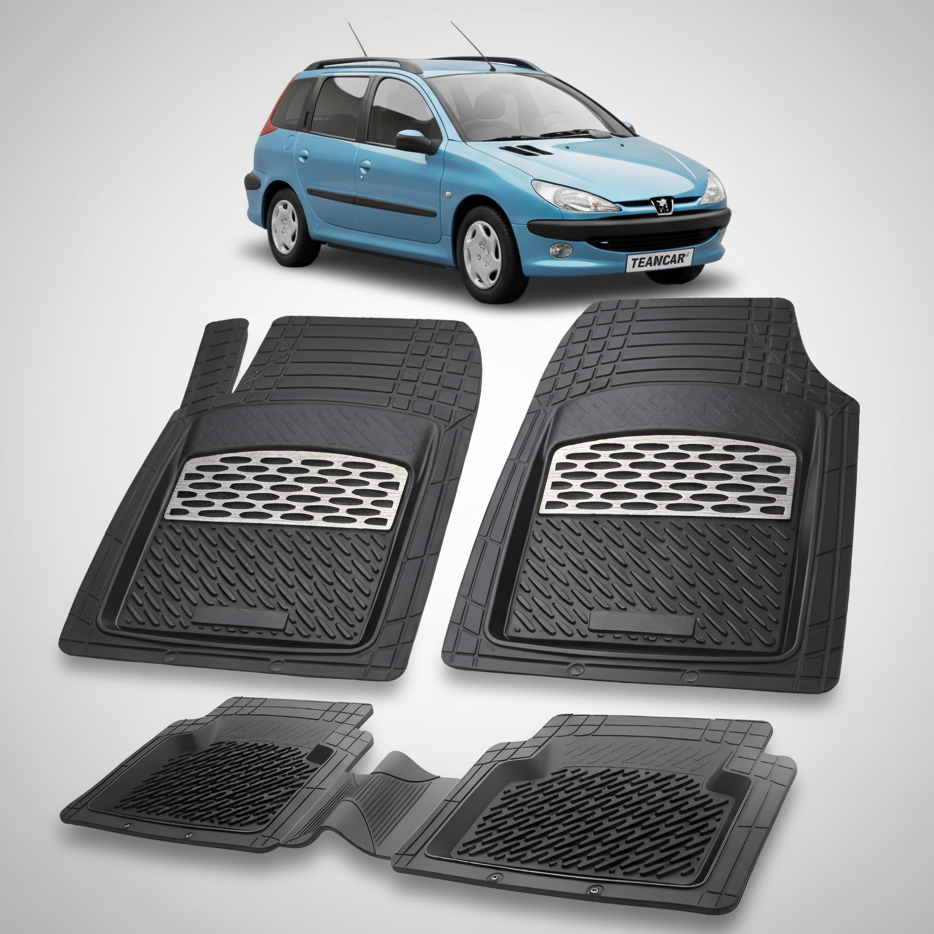 Covorase Auto Tip Tavita Compatibile Peugeot 206 SW (2002-2007) Silver