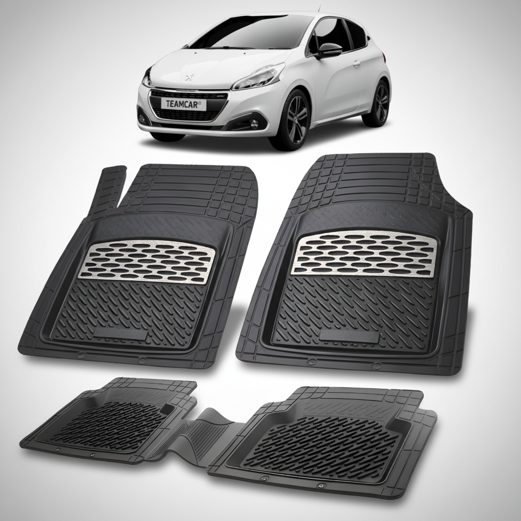 Covorase Auto Tip Tavita Compatibile Peugeot 208 (3 usi,2015-2019) Silver
