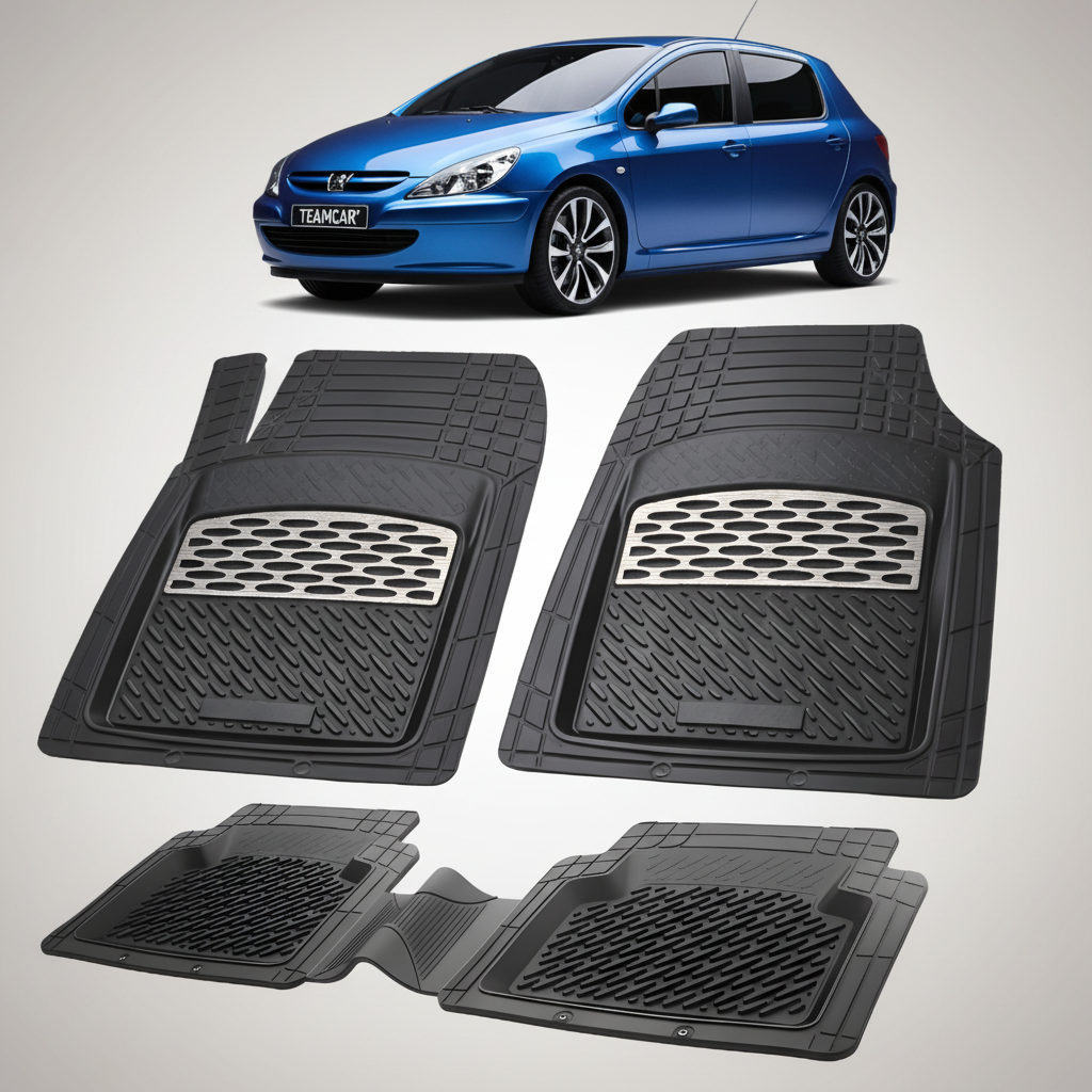 Covorase Auto Tip Tavita Compatibile Peugeot 307 Hatchback 5 usi 2001-2005 Silver