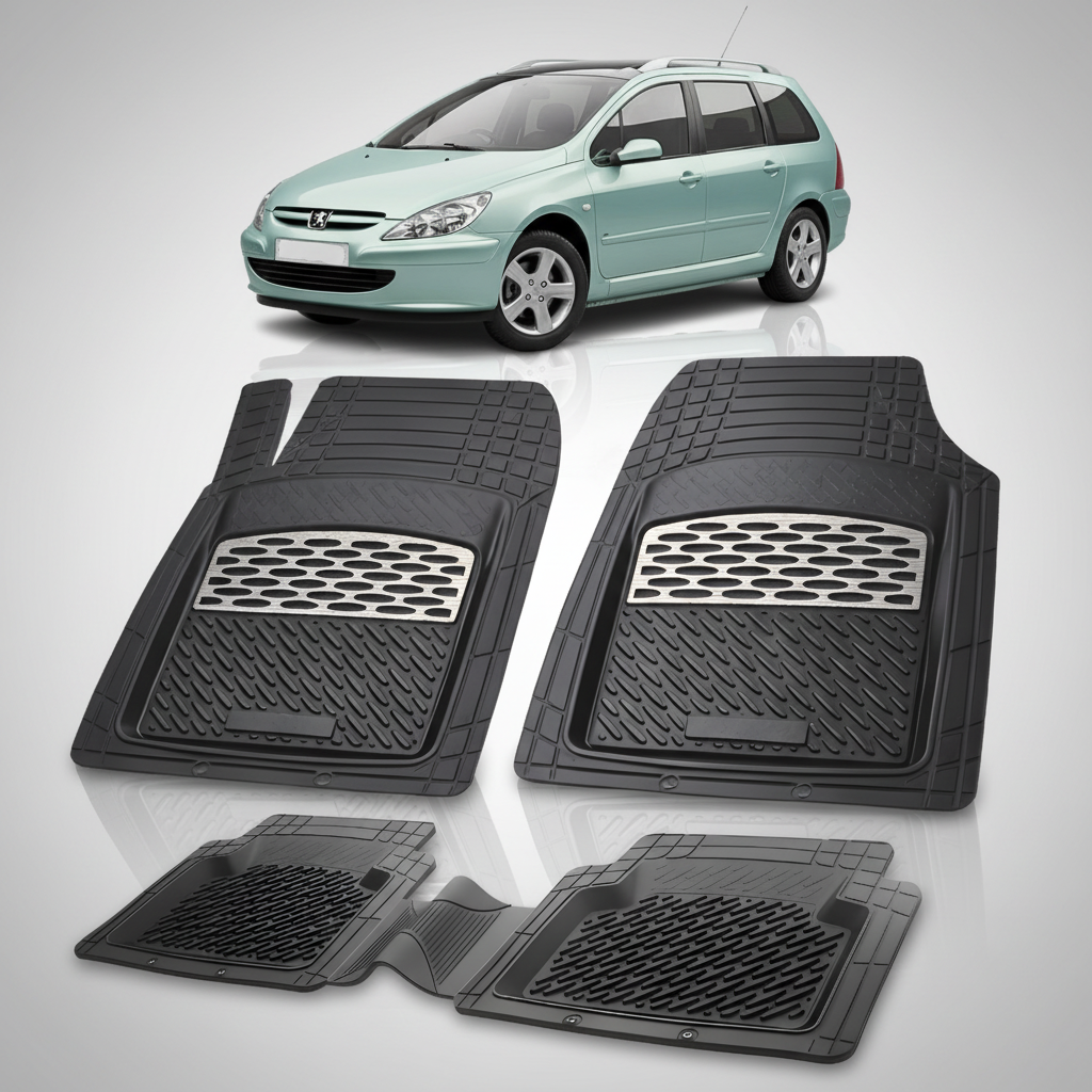 Covorase Auto Tip Tavita Compatibile Peugeot 307 SW (2002-2005) Silver