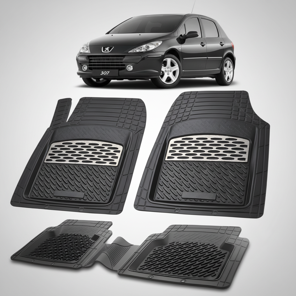 Covorase Auto Tip Tavita Compatibile Peugeot 307 FL (5 usi 2005-2008) Silver