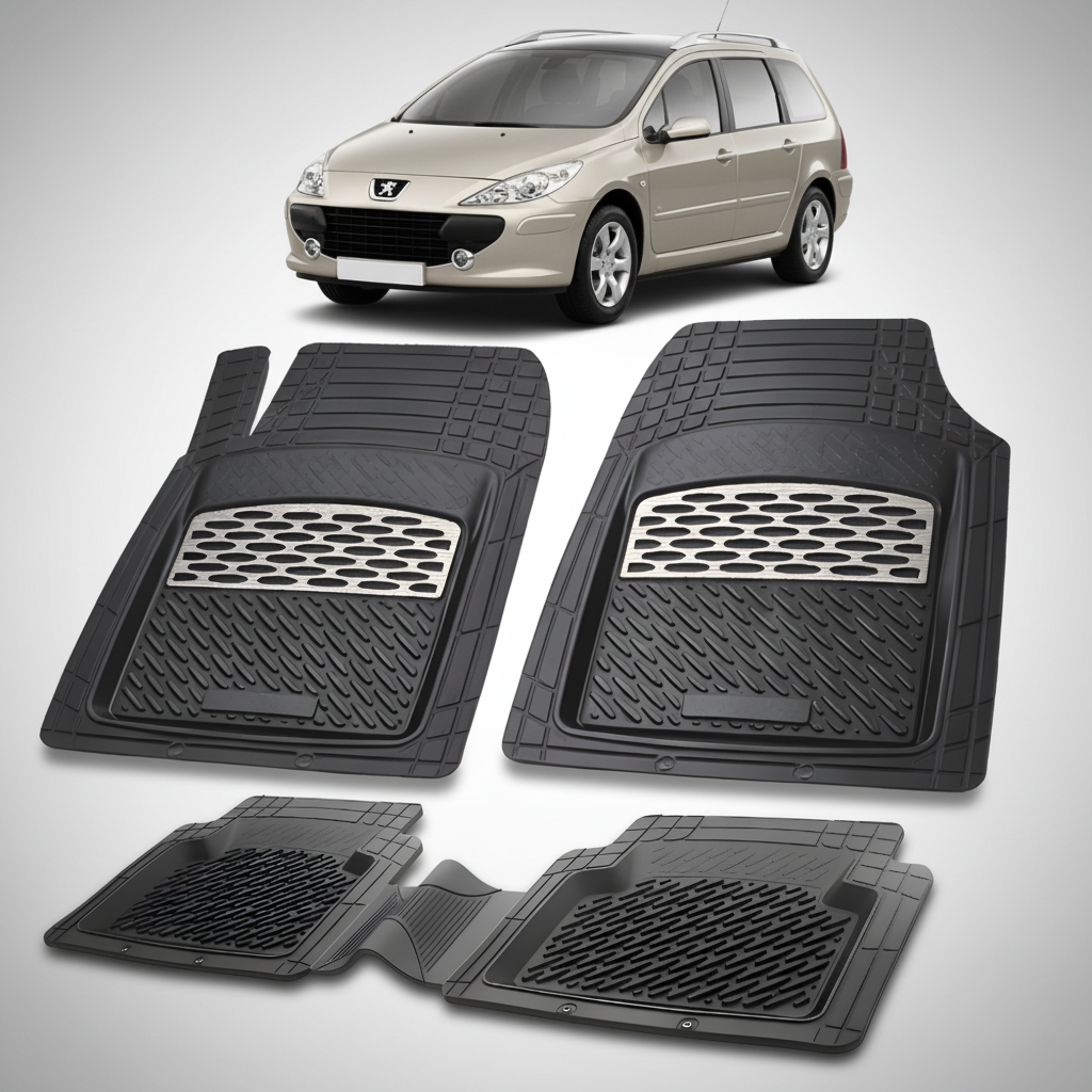 Covorase Auto Tip Tavita Compatibile Peugeot 307 FL (SW 2005-2008) Silver