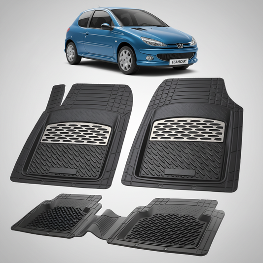 Covorase Tavita Compatibile Peugeot 206 (3 usi Facelift/Faza 2) 2003–2009 Silver