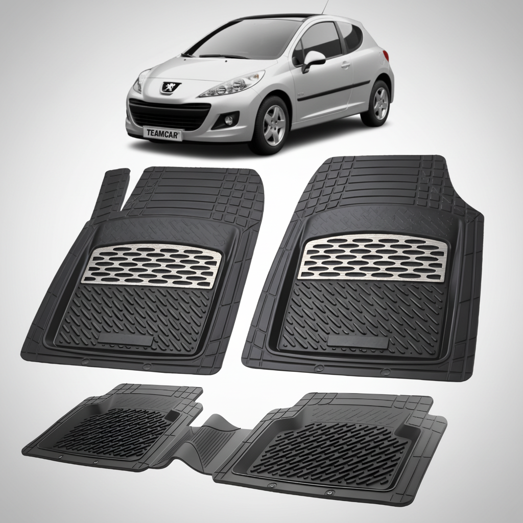 Covorase Tip Tavita Compatibile Peugeot 207 Hatchback (3 usi 2009-2012)-Silver