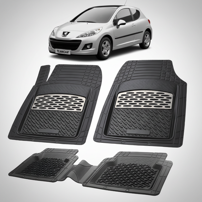 Covorase Tip Tavita Compatibile Peugeot 207 Hatchback (3 usi 2009-2012)-Silver