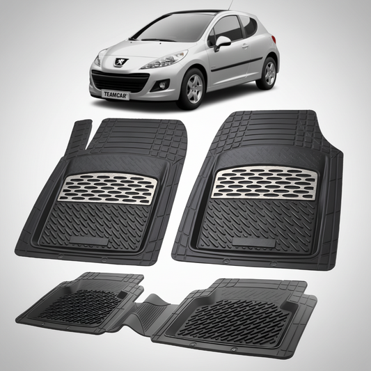 Covorase Tip Tavita Compatibile Peugeot 207 Hatchback (3 usi 2009-2012)-Silver