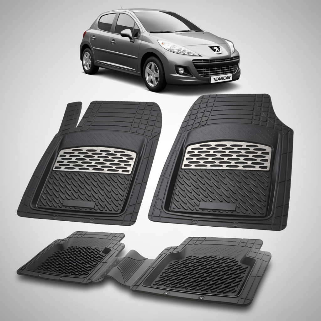 Covorase Tip Tavita Compatibile Peugeot 207 Hatchback (5 usi 2009-2012)-Silver