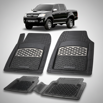 Covorase Auto Tip Tavita Compatibile Toyota Hilux VII (2005–2015) Silver
