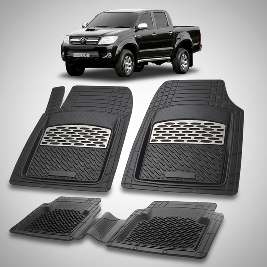 Covorase Auto Tip Tavita Compatibile Toyota Hilux VII (2005–2015) Silver