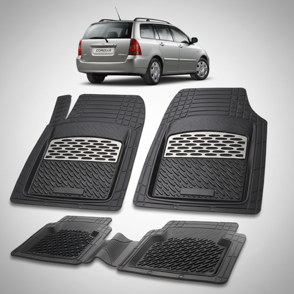 Covorase Auto Cauciuc Tip Tavita Compatibile Toyota Corolla E12 Combi (2001-2007) Silver