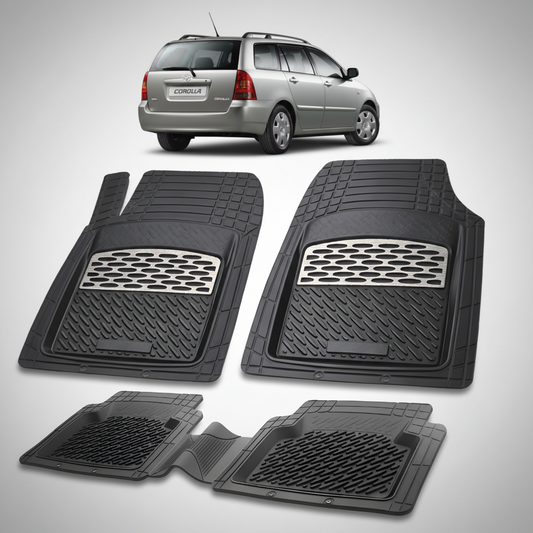 Covorase Auto Cauciuc Tip Tavita Compatibile Toyota Corolla E12 Combi (2001-2007) Silver