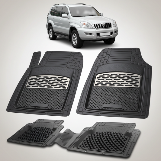 Covorase Auto Tavita Cauciuc Compatibile Toyota Land Cruiser J120 (2002-2009) Silver