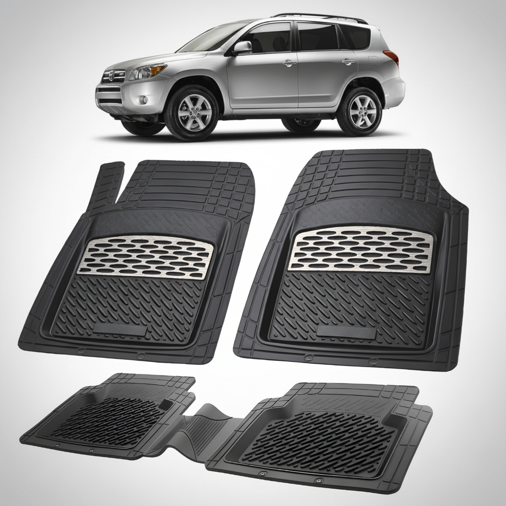 Covorase Auto Cauciuc Compatibile Toyota RAV4 (2006–2012) Silver