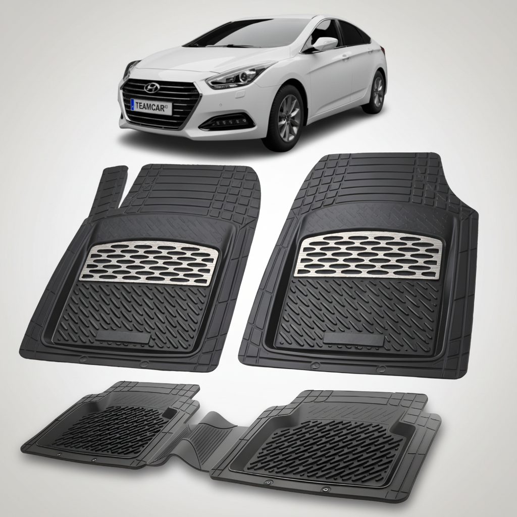 Covorase Hyundai i40 2015–2018 - Cauciuc Tip Tavita -Silver