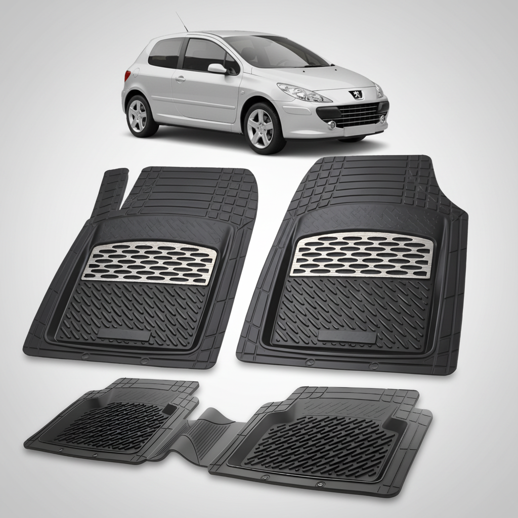 Covorase Auto Tip Tavita Compatibile Peugeot 307 Hatchback 3 usi 2005-2008 Silver