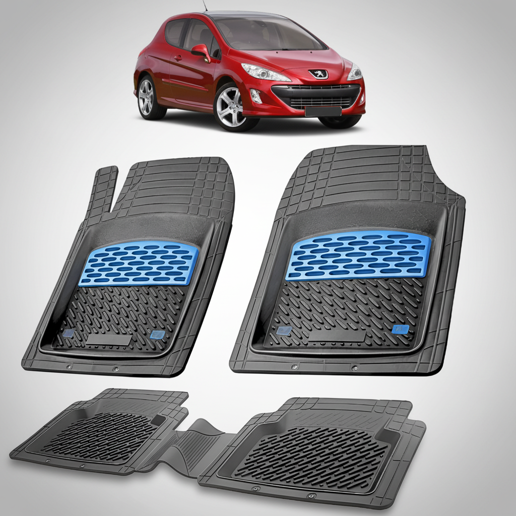 Covorase Auto Tip Tavita Compatibile Peugeot 308 3 usi (2007-2011) Blue