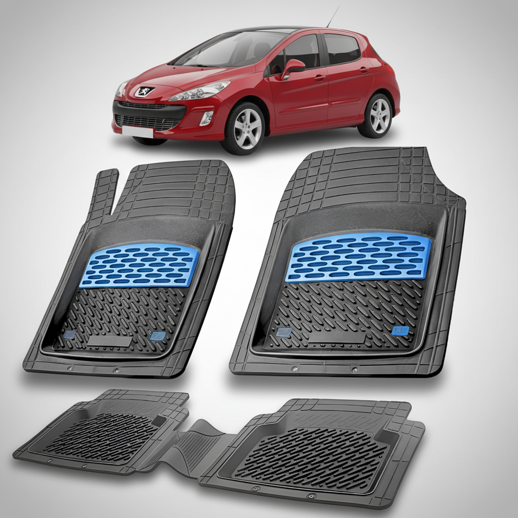 Covorase Auto Tip Tavita Compatibile Peugeot 308 5 usi (2007-2011) Blue
