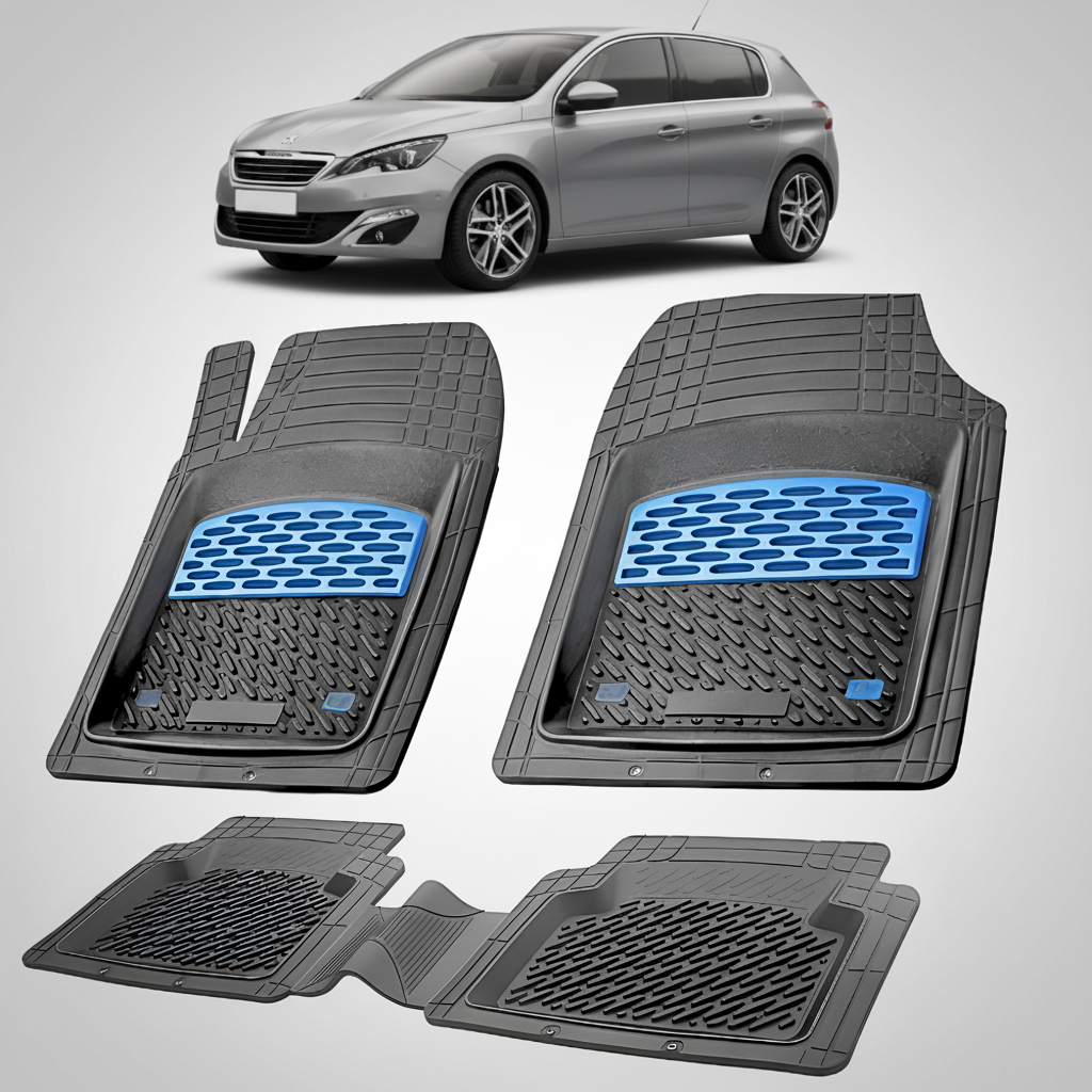 Covorase Auto Tip Tavita Compatibile Peugeot 308 II (2013-2017) Blue