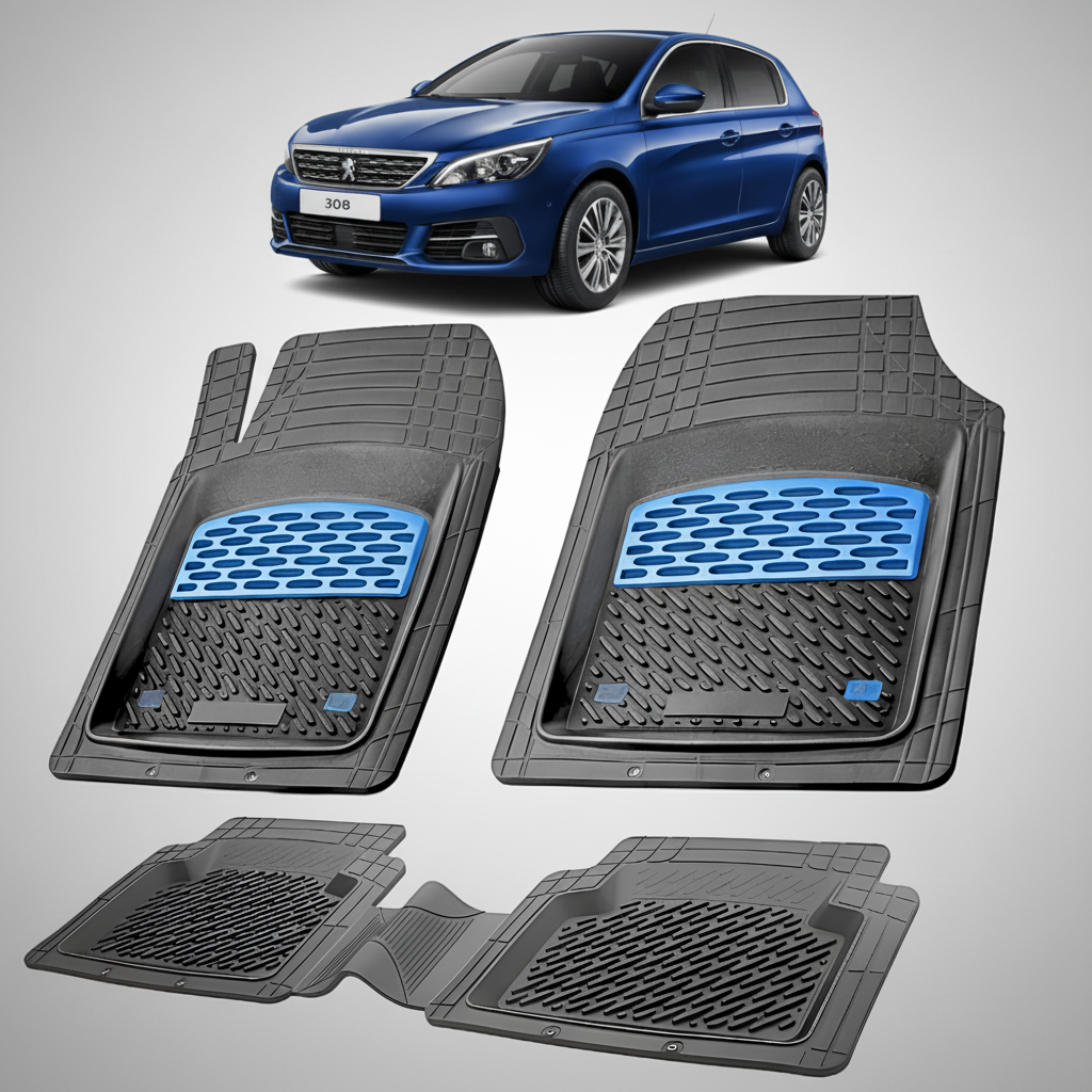 Covorase Auto Tip Tavita Compatibile Peugeot 308 II (2017-2021) Blue