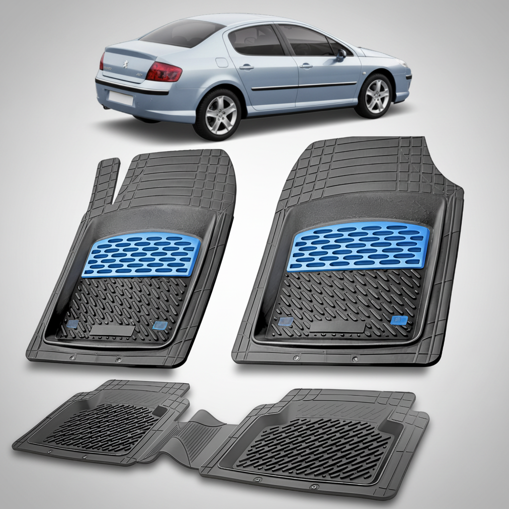 Covorase Auto Tip Tavita Compatibile Peugeot 407 Sedan (2004-2010) Blue