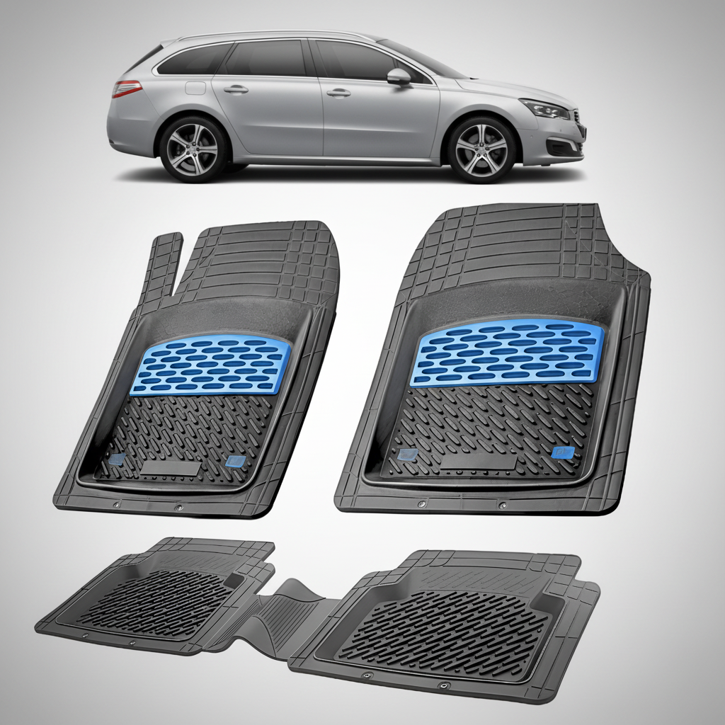 Covorase Auto Tip Tavita Compatibile Peugeot 508 I SW (2014-2018) Blue