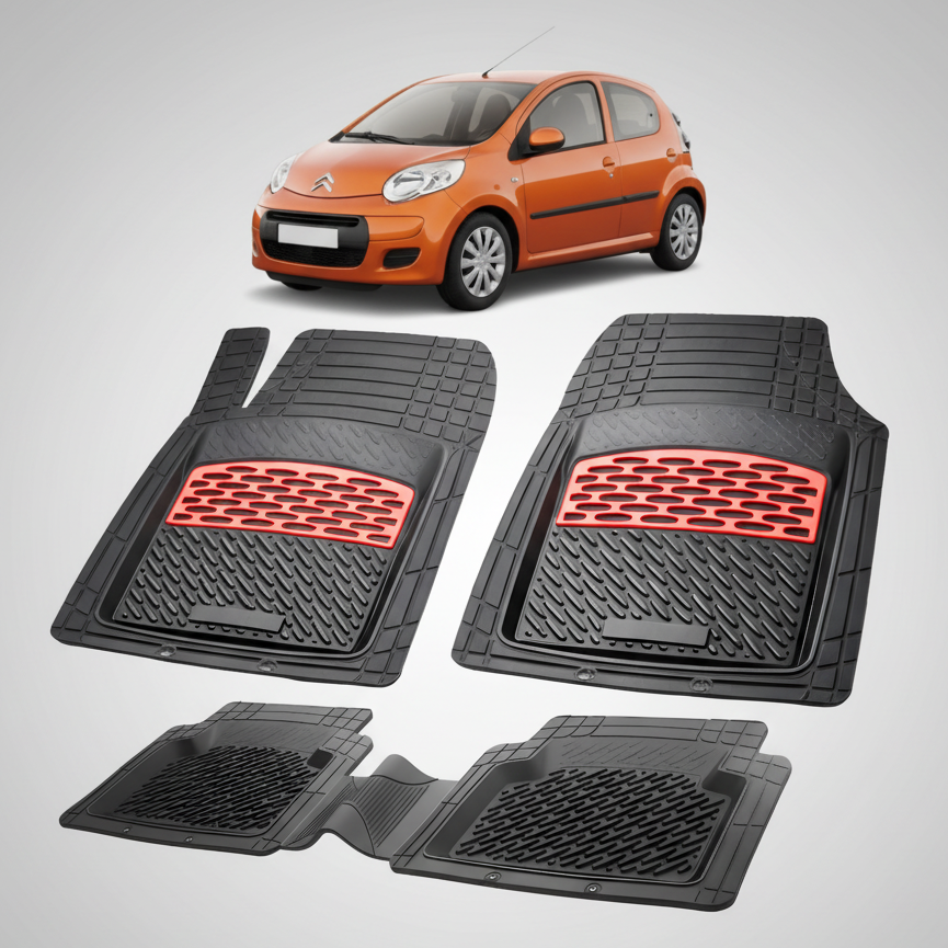 Covorase Auto TeamCar®Tip Tavita Compatibile Citroen C1 I (2005-2014) Red