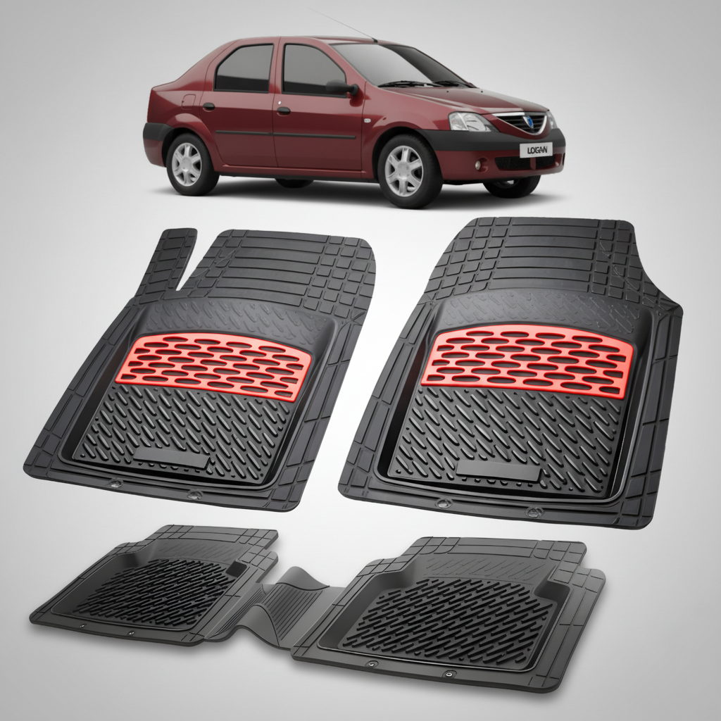 Covorase Tip Tavita Compatibile Dacia Logan 2004-2008 , Red