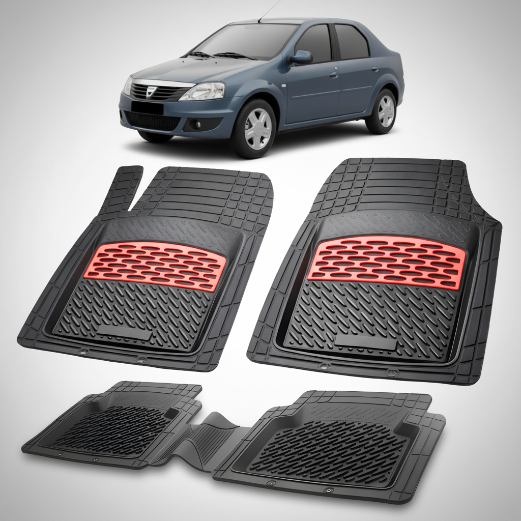 Covorase Tip Tavita Compatibile Dacia Logan 2008-2012 , Red