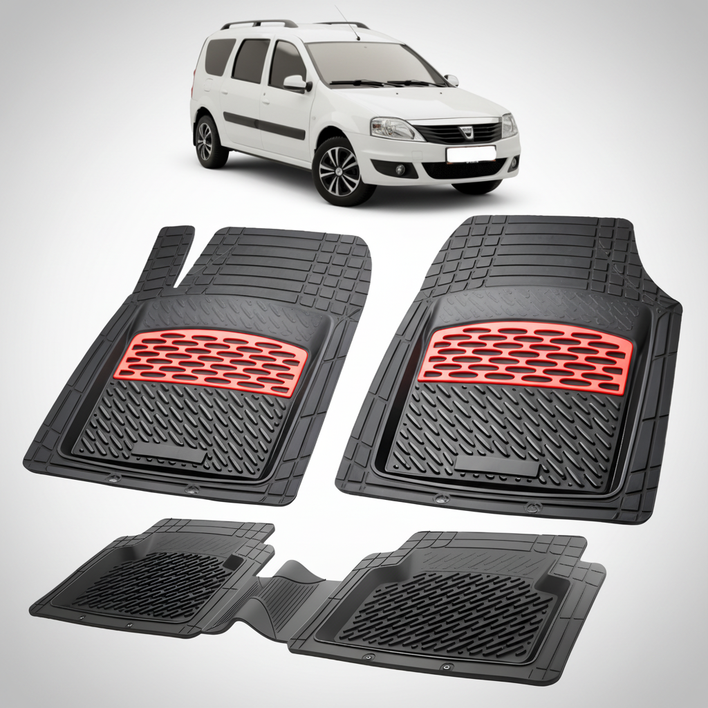 Covorase Tip Tavita Compatibile Dacia Logan MCV 2008-2012 , Red