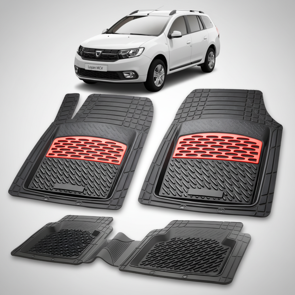 Covorase Tip Tavita Compatibile Dacia Logan MCV 2017-2021 , Red