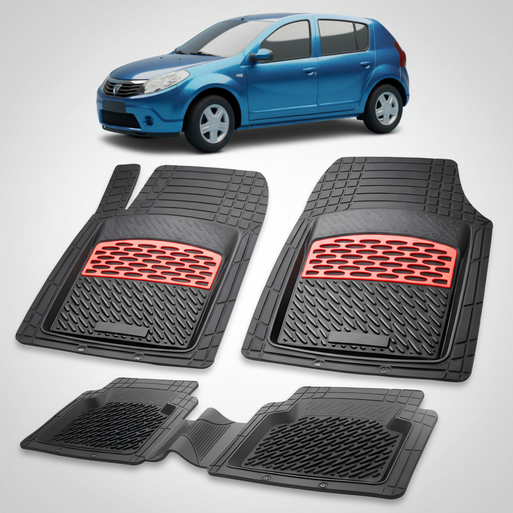 Covorase Tip Tavita Compatibile Dacia Sandero 2008-2012 , Red
