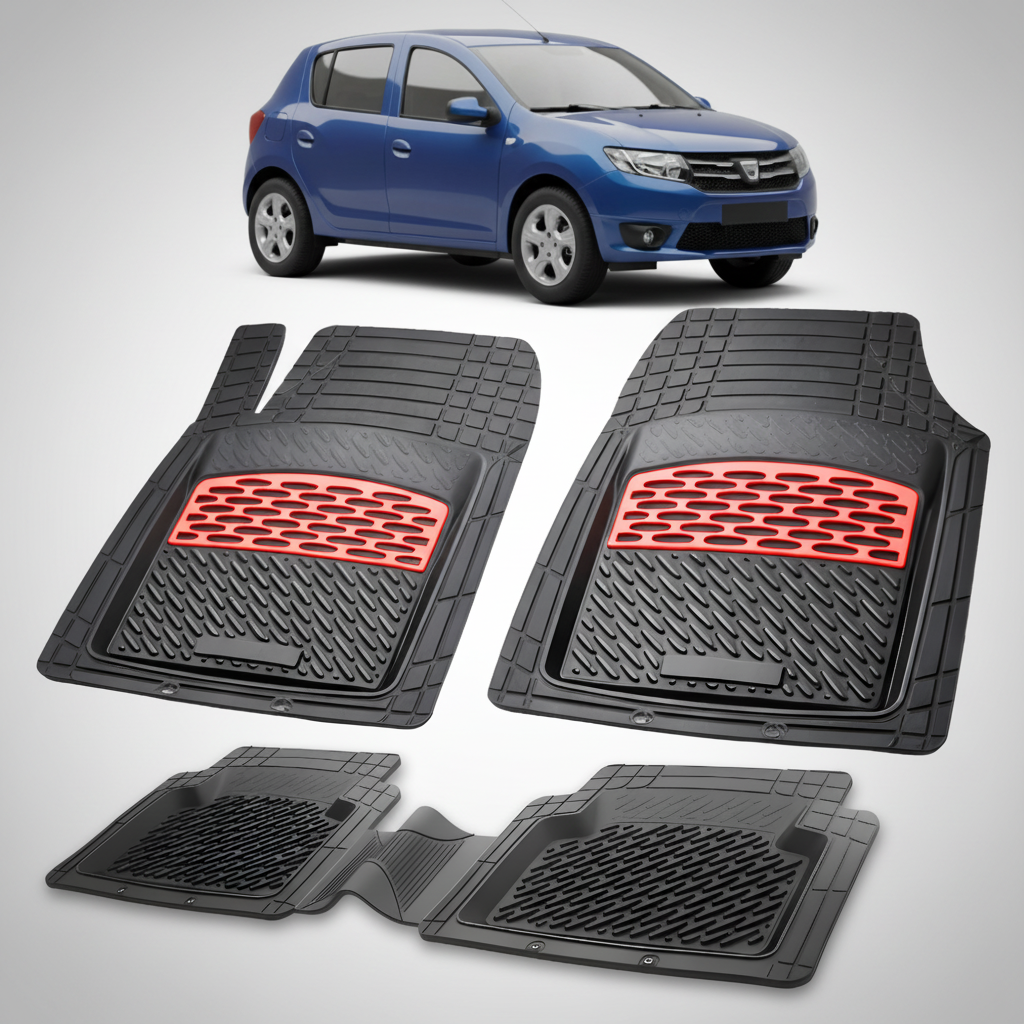 Covorase Tip Tavita Compatibile Dacia Sandero 2012-2016 , Red