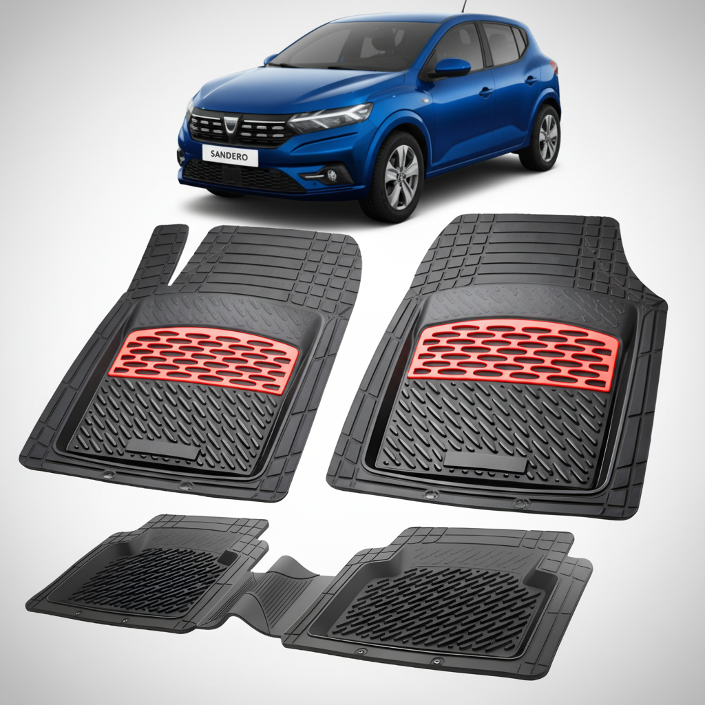 Covorase Tip Tavita Compatibile Dacia Sandero III 2020-2022 , Red