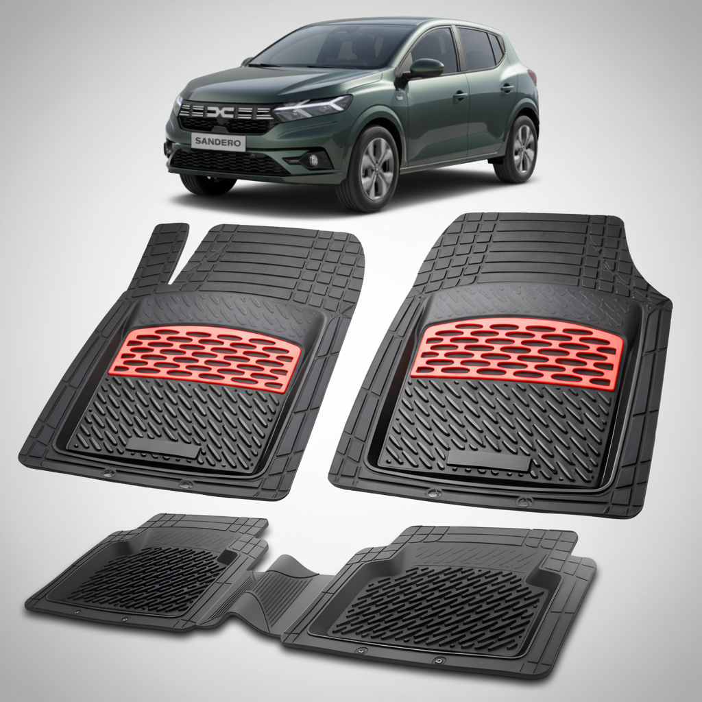 Covorase Tip Tavita Compatibile Dacia Sandero III 2023-2025 , Red