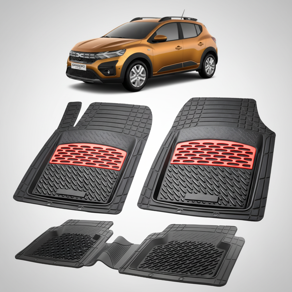 Covorase Tip Tavita Compatibile Dacia Sandero III Stepway 2023-2025 , Red