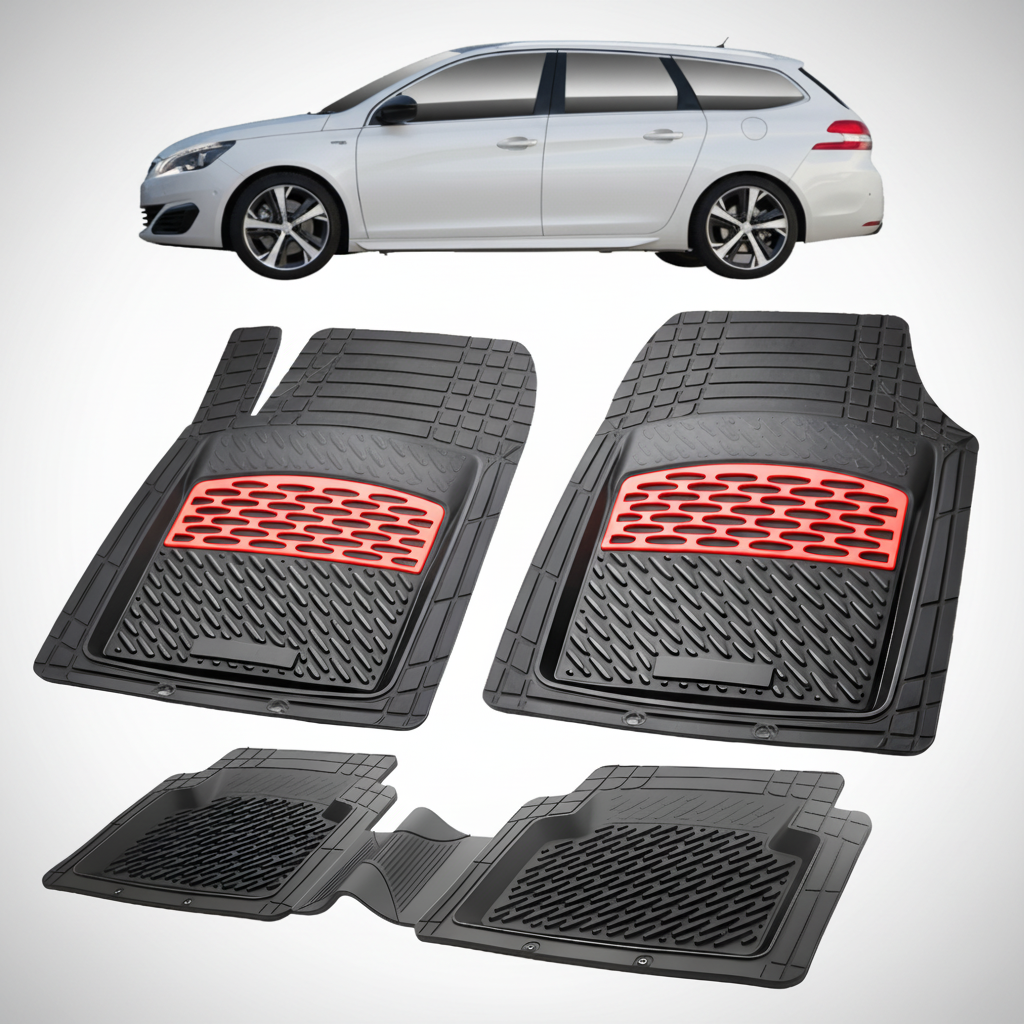 Covorase Auto Tip Tavita Compatibile Peugeot 308 II SW (2013-2021) Red